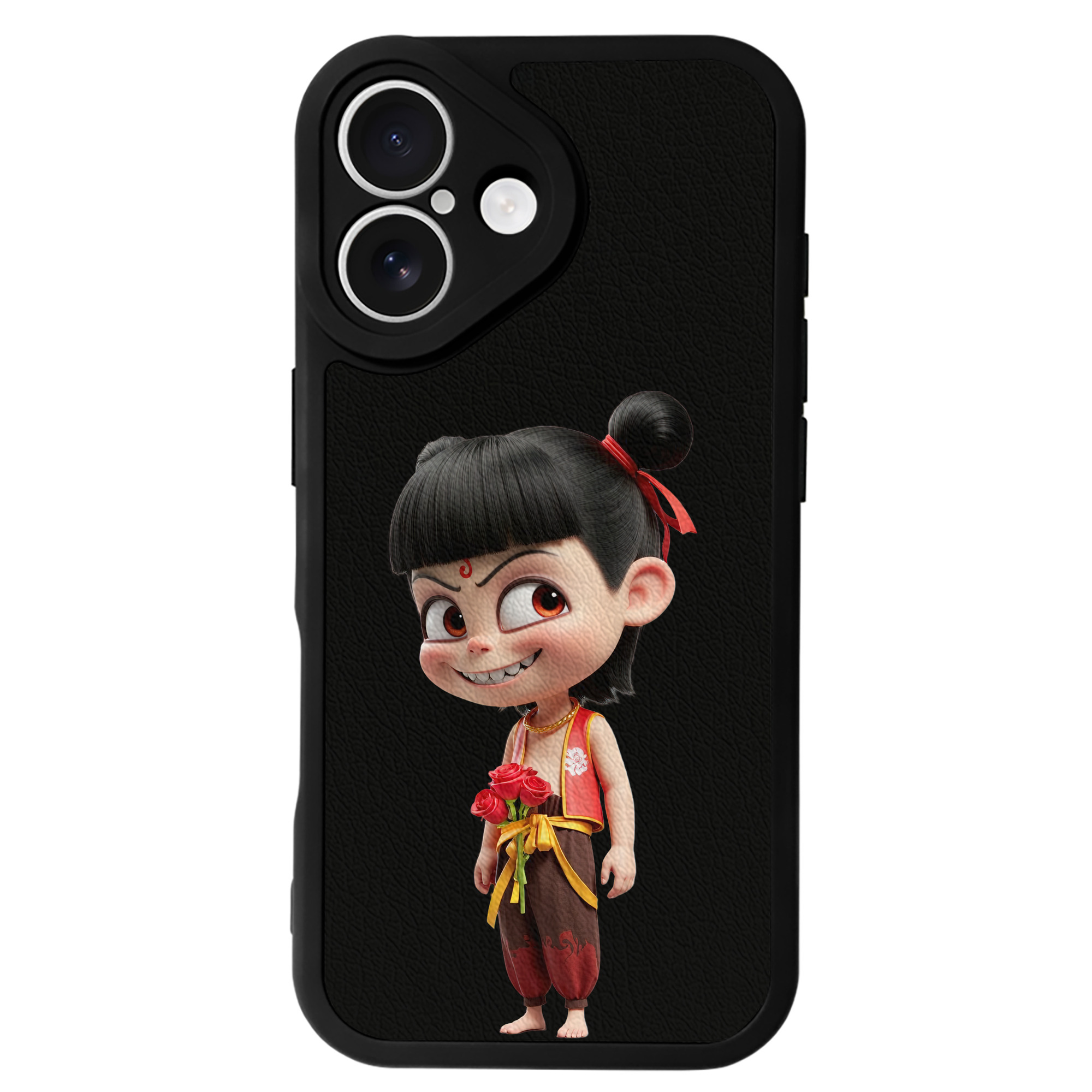 （画像用） Ne Zha 2 ナタ 魔童の大暴れ 【iPhone 16シリーズ対応】シリコンスマホケース（レザー調） 材質：シリコン